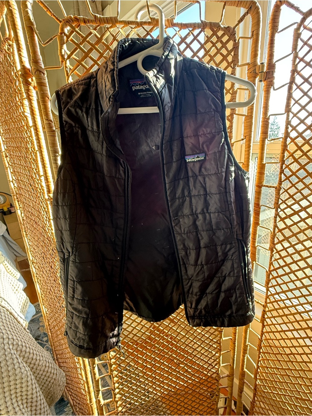 Women's Patagonia Black Quilted Lightweight Vest